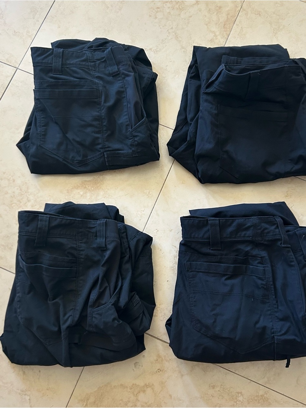 Lot of 4 men’s size 38x32 5.11 Tactical Dark Pants M20